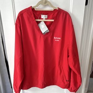 Cutter & Buck Rutgers Alumni L/G Pullover Windtech Jacket Red